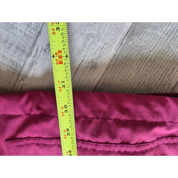 London Fog Womens Medium Burgundy Jacket With Zippered Pockets & Geometric Print - Picture 7 of 8